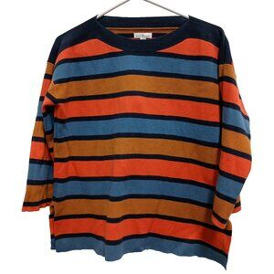 LL Bean‎ Signature Sweater Womens XS Multi Striped Vibrant Long Sleeve Pullover